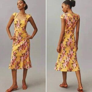 Anthropologie Cecily Fit & Flare Midi Floral Dress